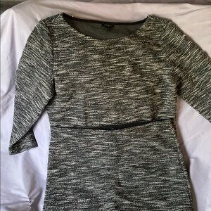 Elegant Black and White Womens Top and Skirt